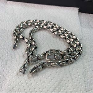 David Yurman Elongated Box Chain Bracelet bundle